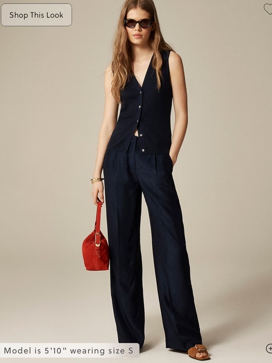 J. Crew Pants - J.Crew Essential wide-leg pant in textured satin